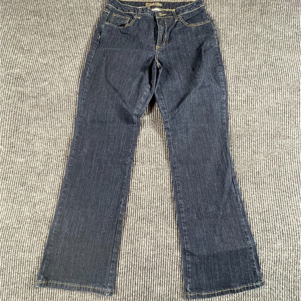 St Johns Bay Bootcut Jeans Womens‎ 12 Blue Denim Bootcut Stretch Mid Rise 30x30